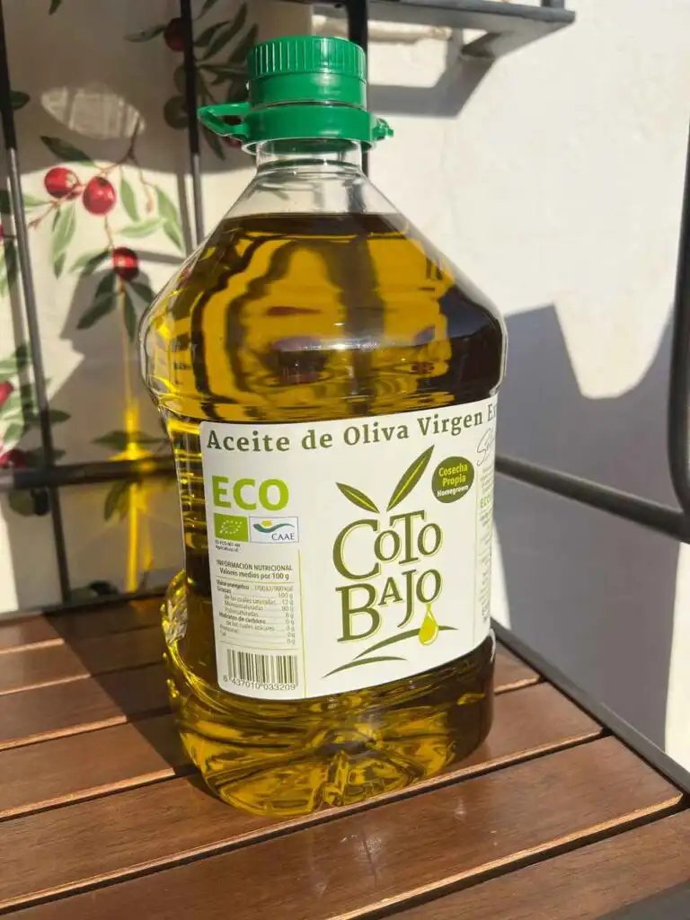 Coto Bajo aceite de oliva ecológico garrafa