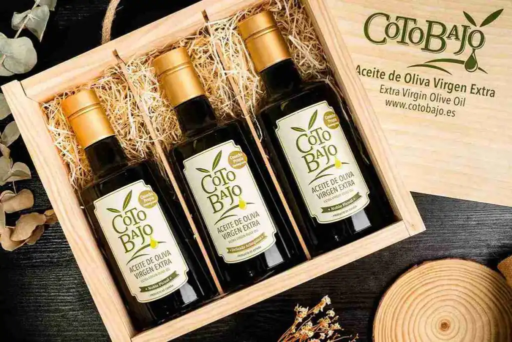 estuche madera aceite de oliva regalo