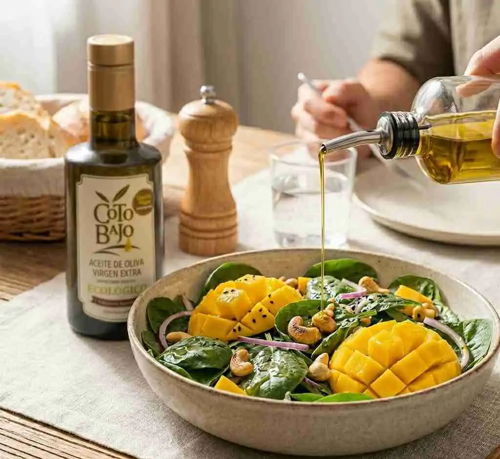 Aceite de oliva en crudo: uso en cocina